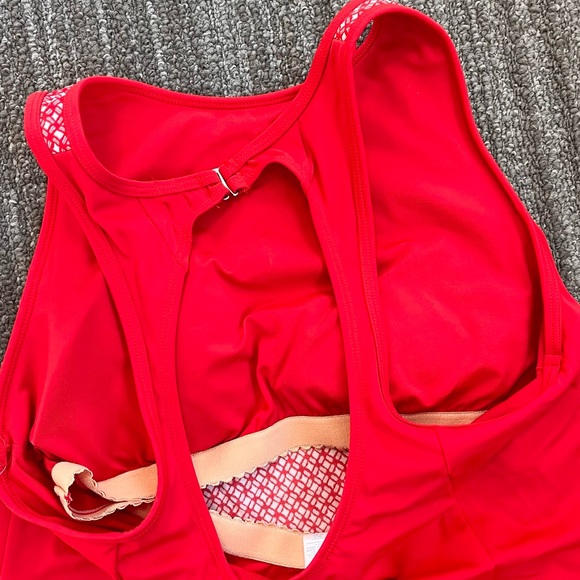 Tropical Escape Swim Dress Swimsuit Cover Up Red 10 New - Picture 5 of 7